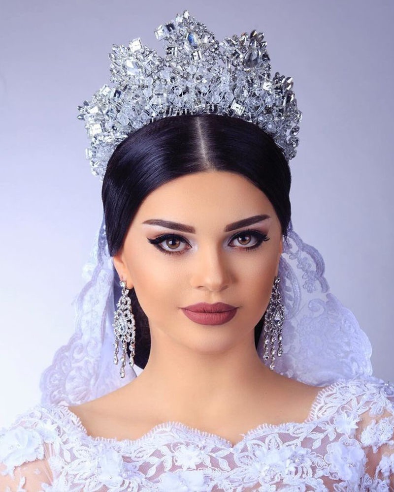 Arabic bridal hairstyle sale