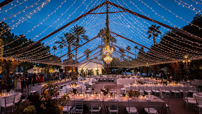 String Lights And Chandeliers For Your Wedding Venue