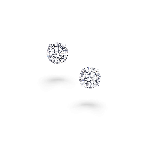 Round Diamond Stud Earrings