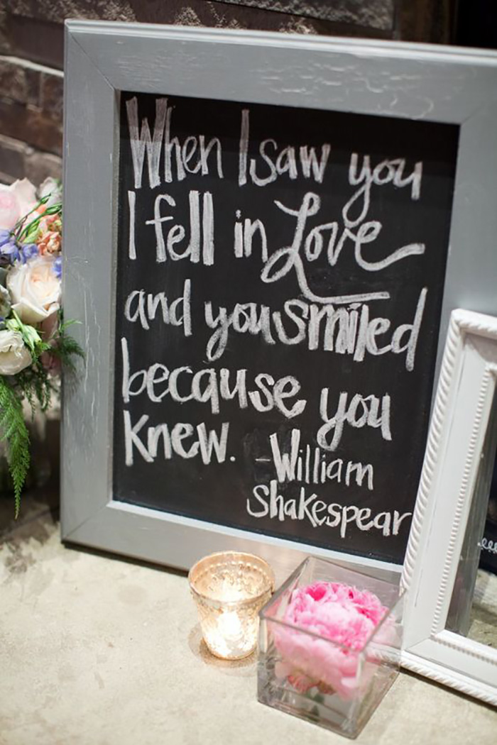 12 Creative Ways To Incorporate Love Quotes In Your Wedding Décor