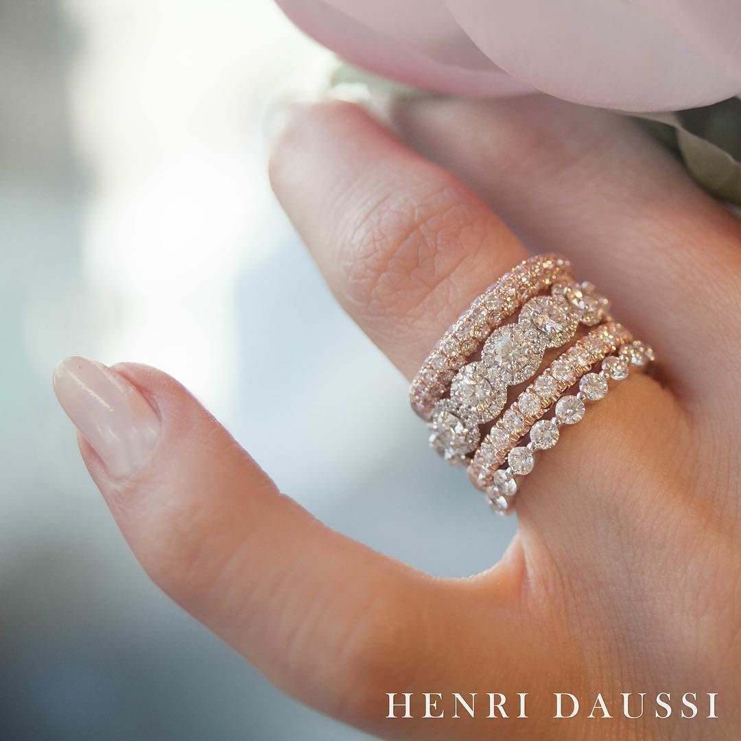 Championing Stacked Rings On Wedding Day BridalsPK