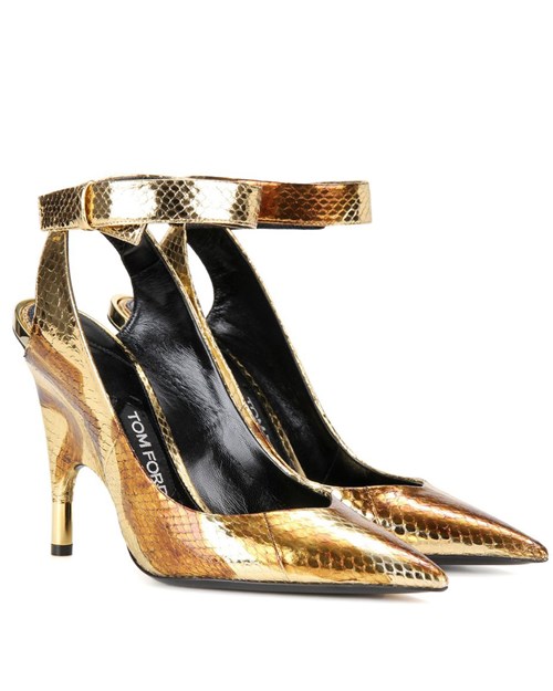 Tom Ford Metallic Snakeskin Pumps