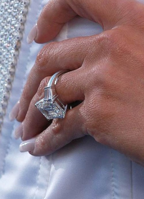 2003: Emerald Cut Diamond Ring With Side Baguettes