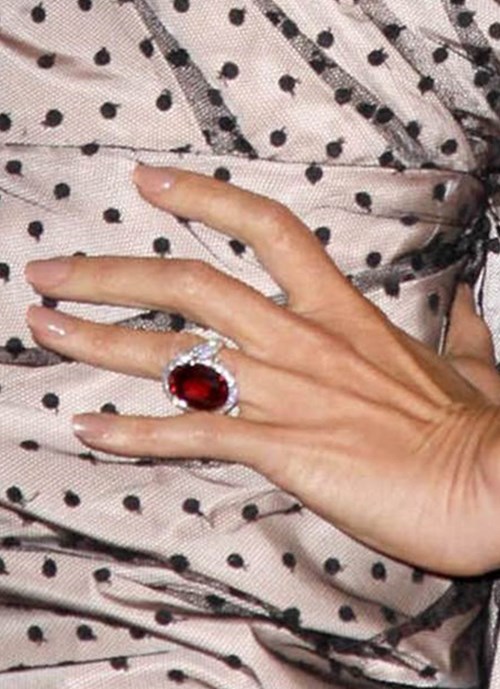 2009: Oval Cut Ruby and White Diamond Ring