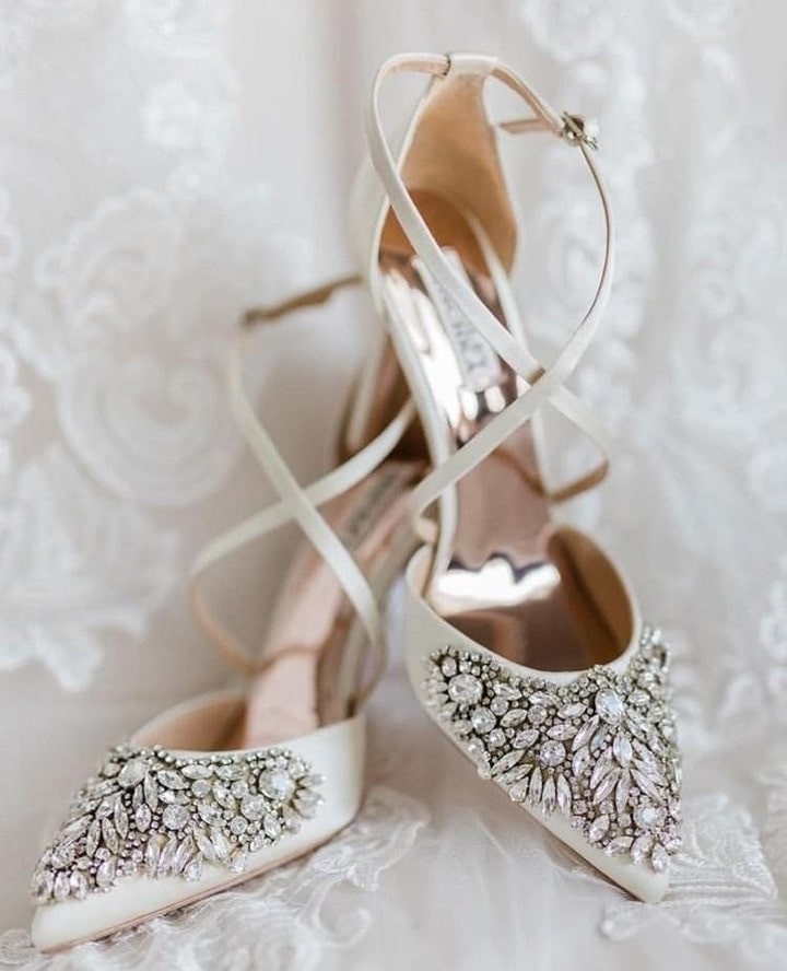 Silver Bridal Heels