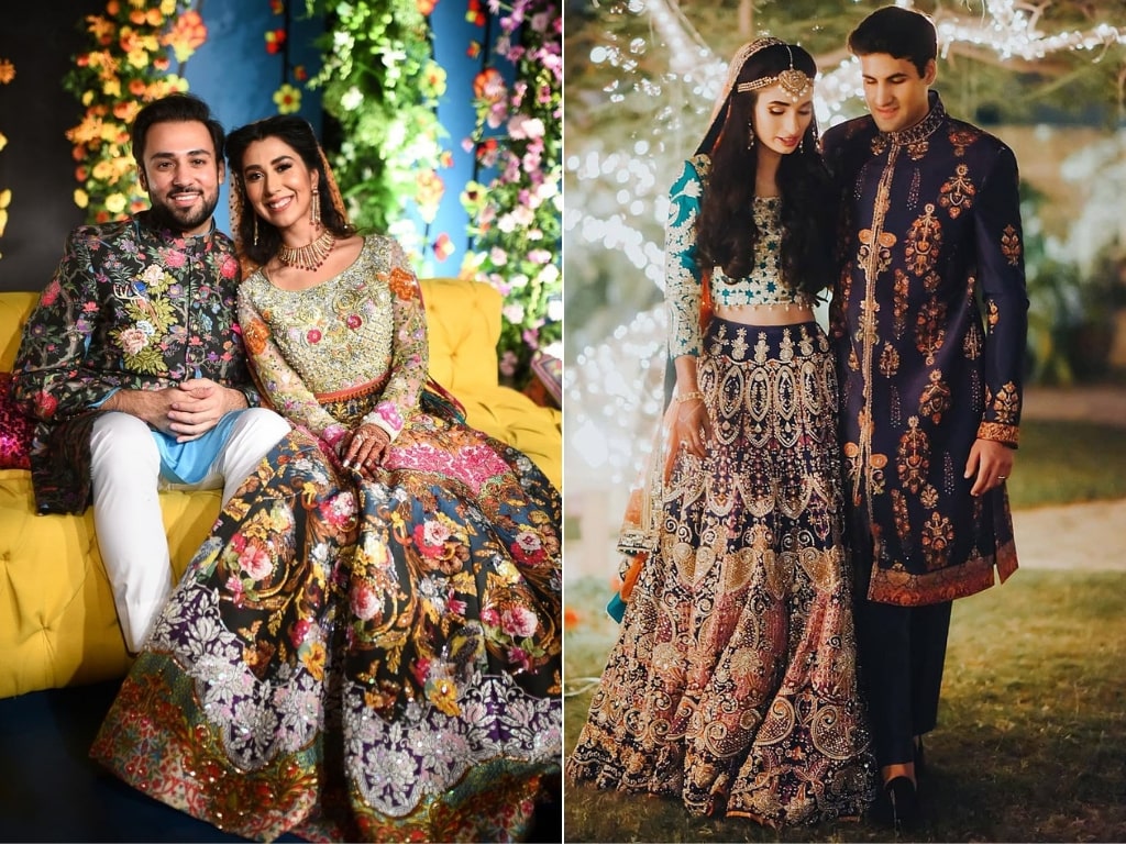 Colourful Bridal and Groom dresses