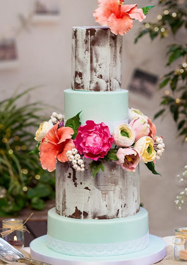 Flowers Wedding Cake 