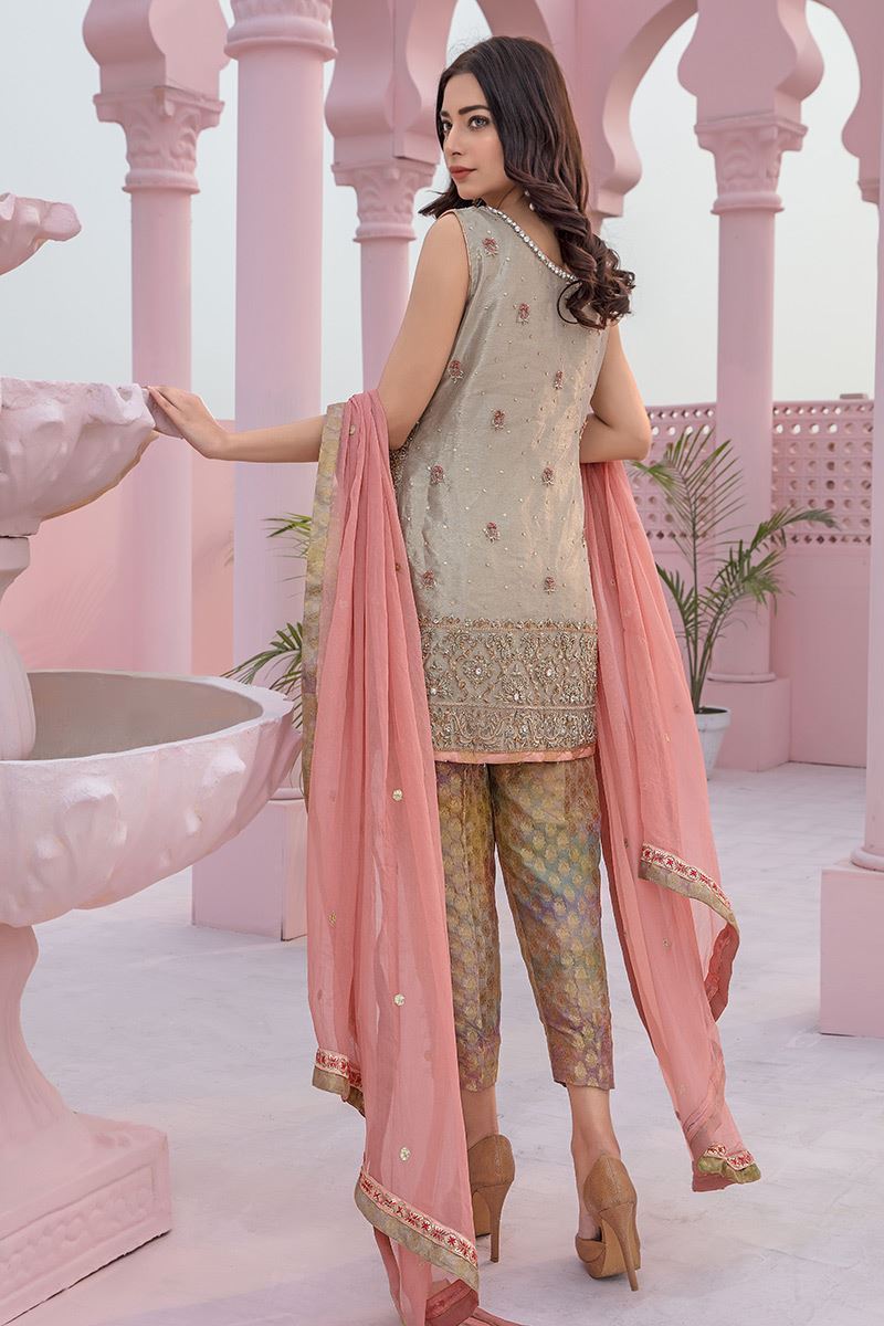 Embroidered Chiffon Dupatta suit by Aisha Imran