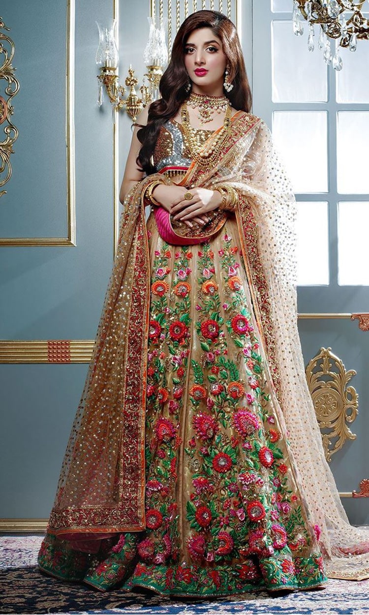 Cream Floral Lehenga Set – Seema Gujral