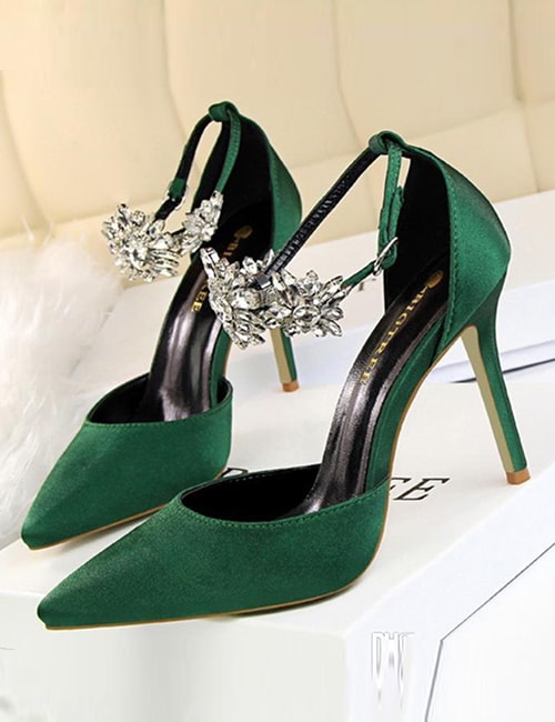 Green Wedding Heels