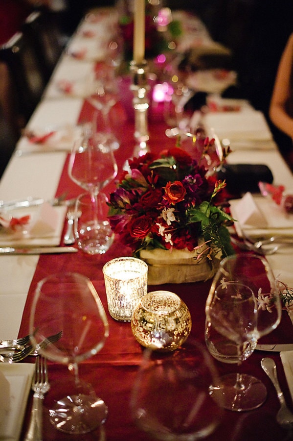 Mahogany Red for wedding decor