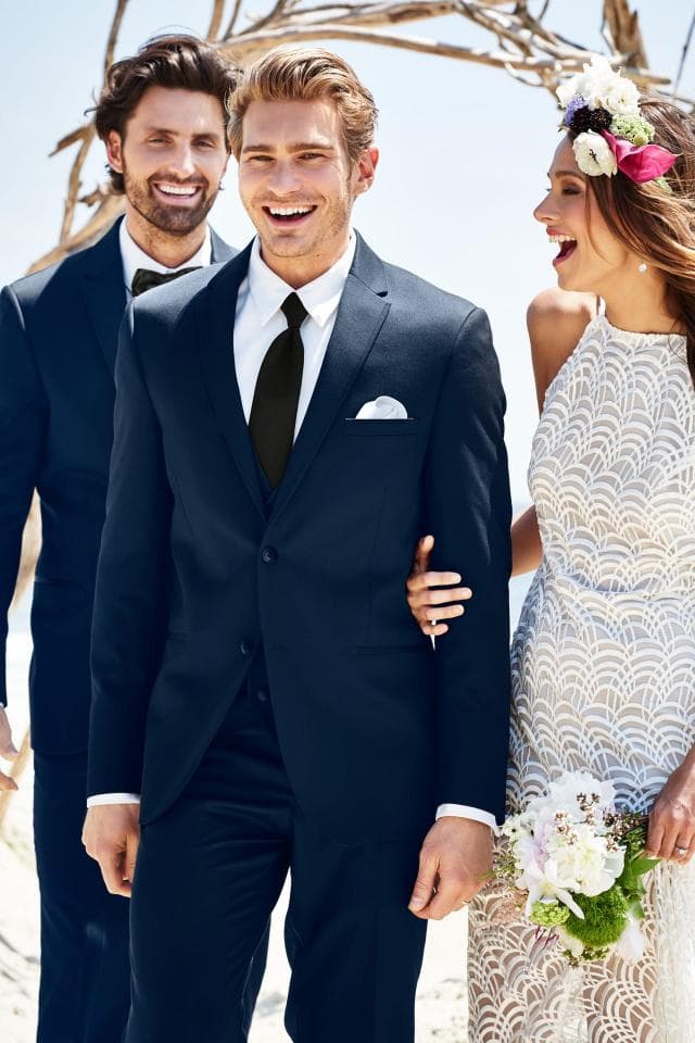 Wearing slim-fitted clothes for groom