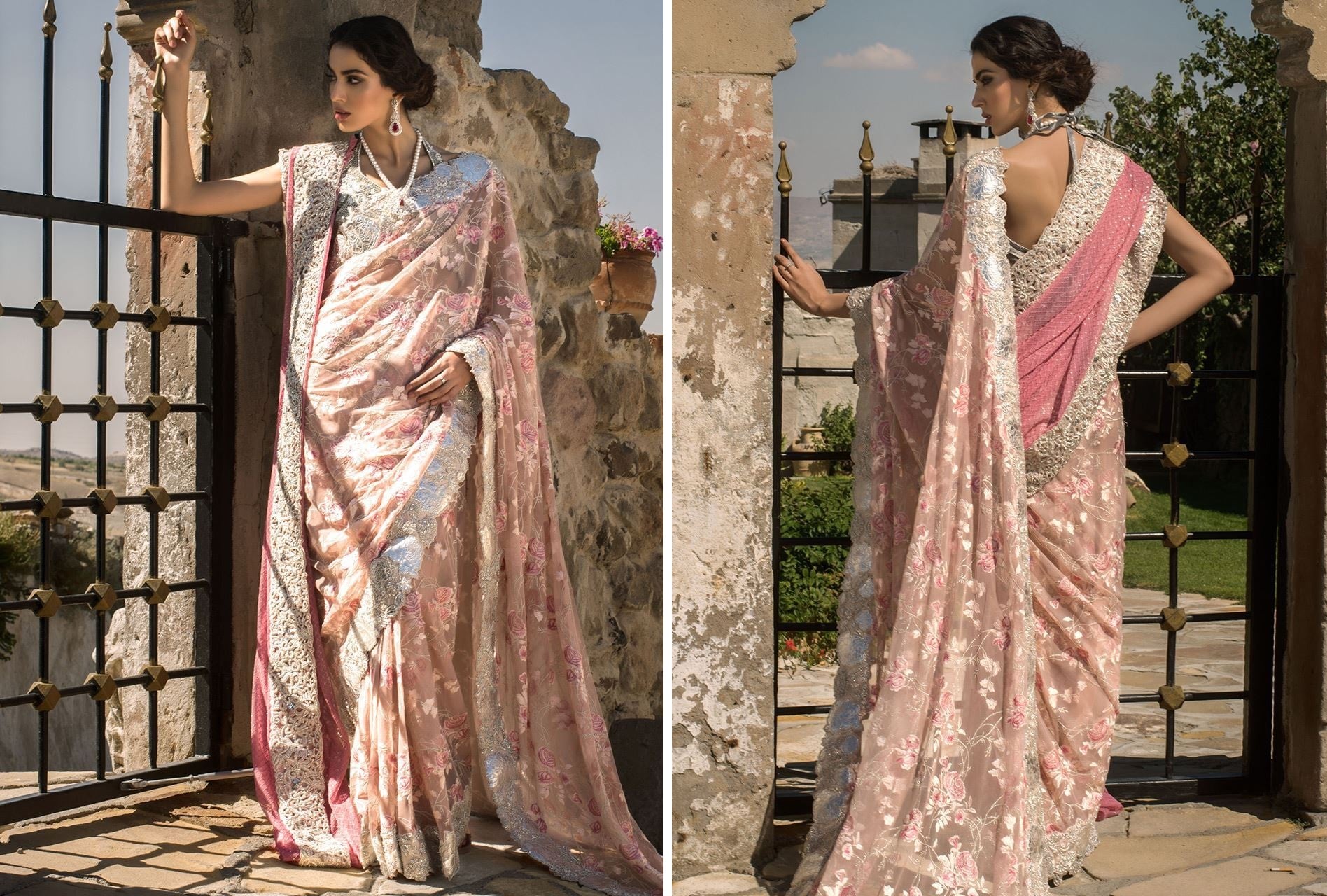 Blush Pink Saree for Bridals By Zainab Chottani