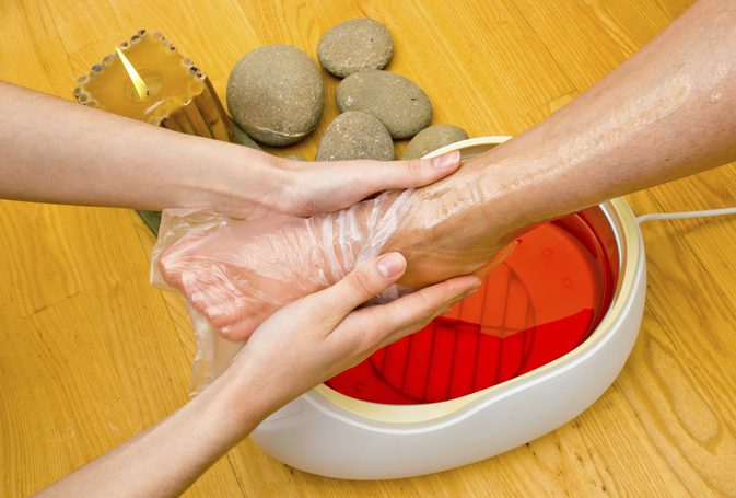 Pedicure with paraffin wax