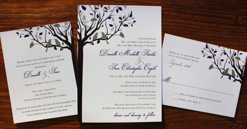 Seasonal Wedding Invitation Card