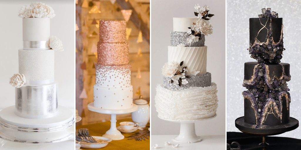 Glitter Decor Wedding Cakes 