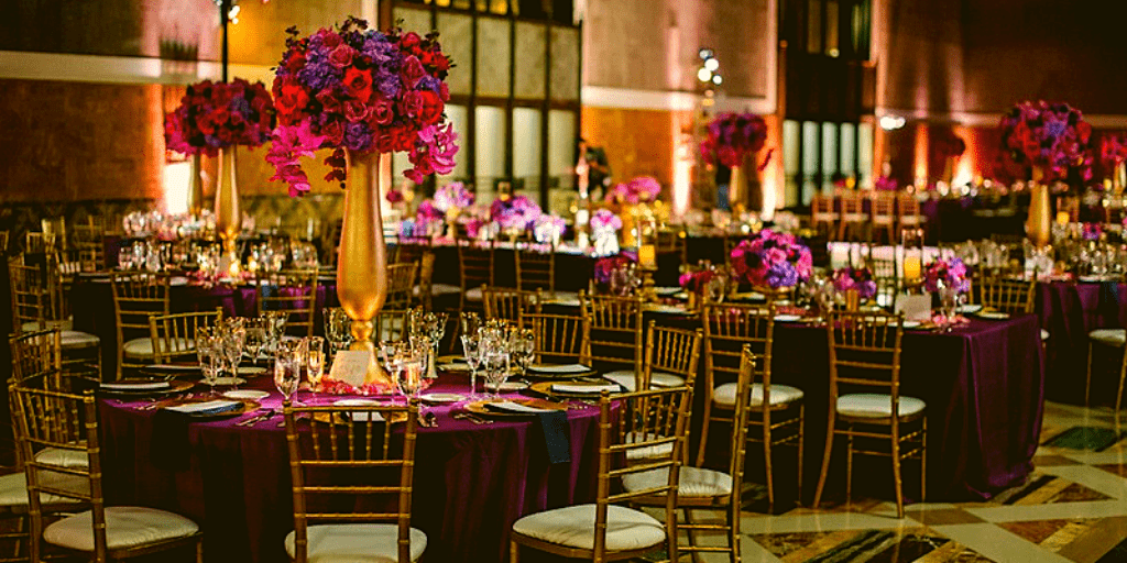Gold & Magenta Color Scheme For The Lush & Glam Wedding Vibes