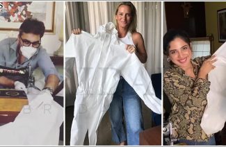 Pakistani Celebrities Stitching Protective Gear For The Doctor’s!